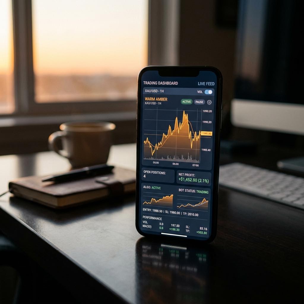 Sereno Medranca trading application interface on mobile